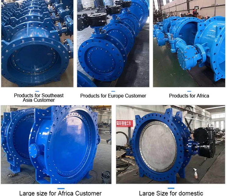 Excellent Ductile Iron EPDM Lined Wras Industrial Control Double Eccentric Flange Butterfly Valve