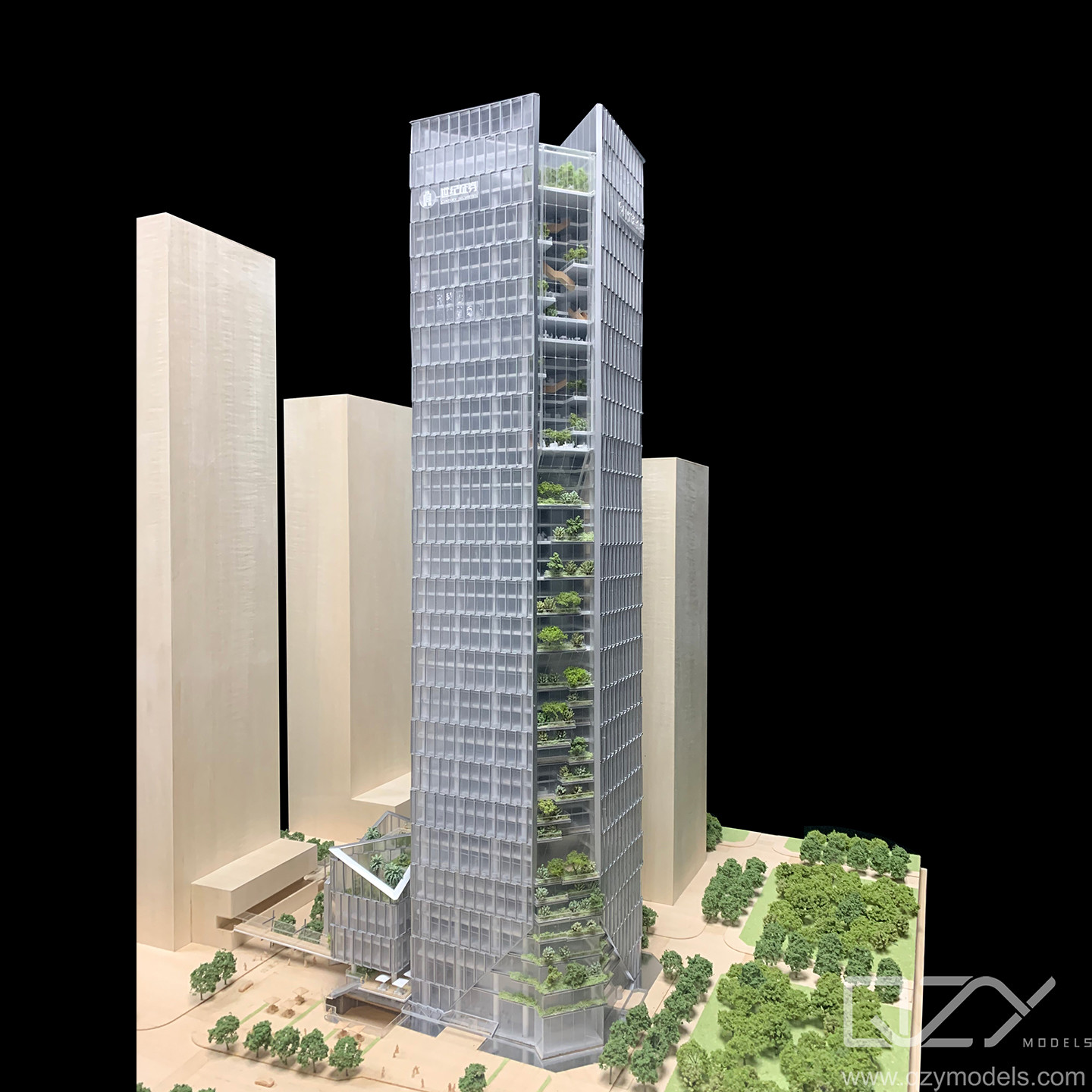 Aedas 1/200 Shenzhen Qianhai Financial Holdings Building Conceptual Model