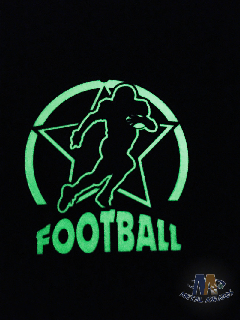 Matt Black Plating Custom Football Glow In The Dark Medals Hallowmas Gifts For Kids OEM Available