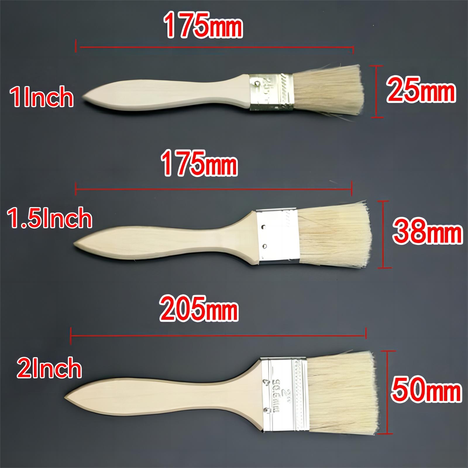 Pure Bristles Paint Brush With Wooden Handle and Epoxy Glue for Wall Paint Application