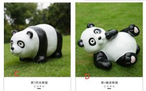 China Polyresin Panda Garden Decoration  recycling materials on sale