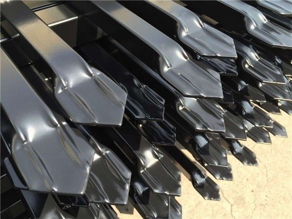 Interpon powder coated Crimped Spear Garrison Tubular Fence Panels 2100mm Height*2400mm width