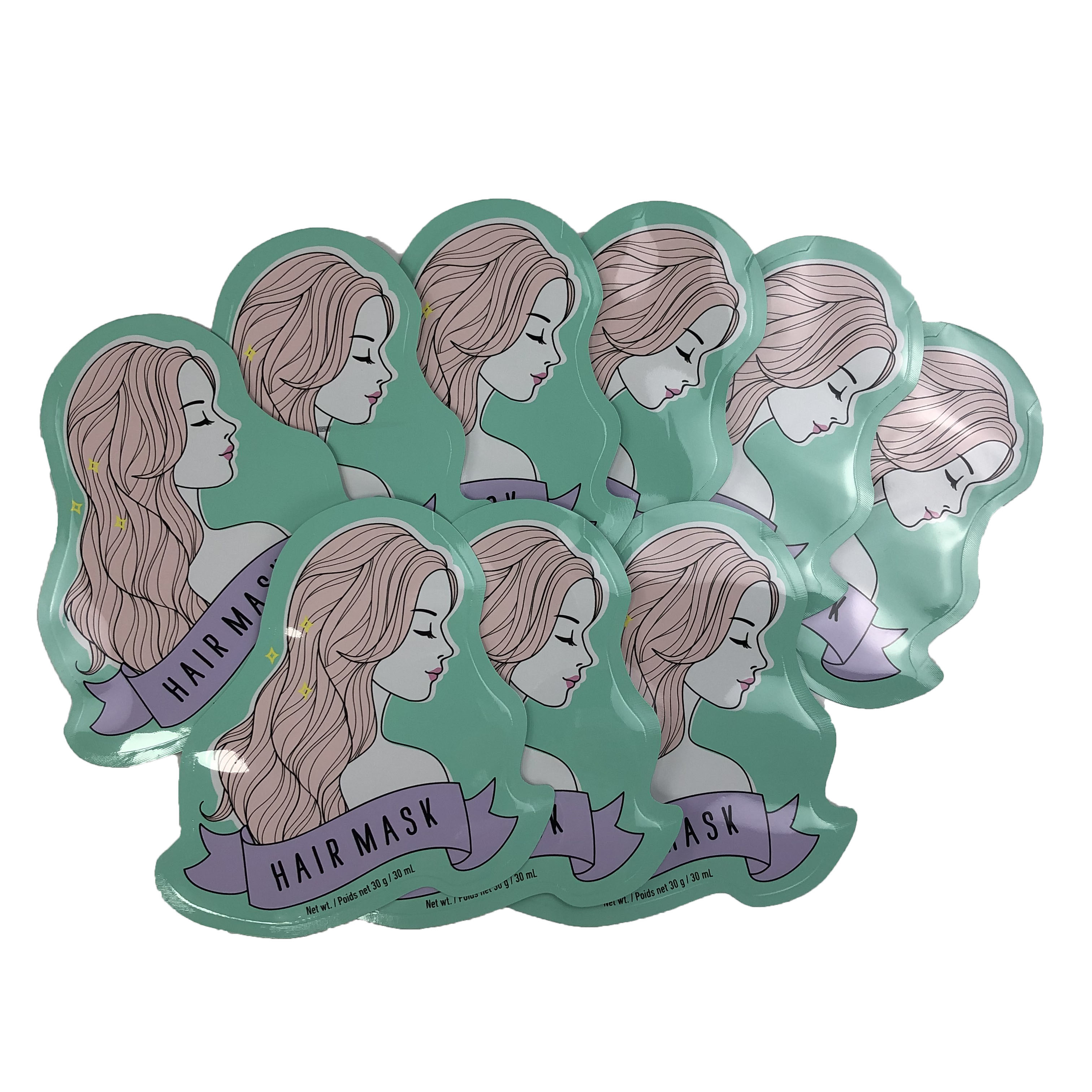 Irregular Shape Pouches Flat Packaging Bag For Candy Hair Mask Digital Printing Plastic Bag
