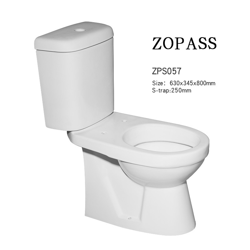 White Washdown Close Coupled Two Piece Toilets WC S Trap Dual Flush