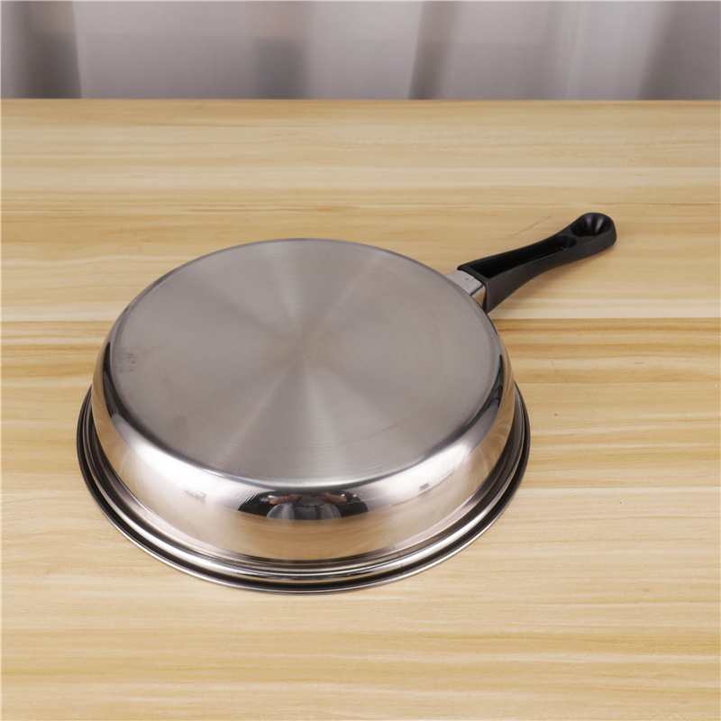 Family Kitchen Cooking Pot Cookware Set 12pcs Stainless Steel 410 Cookware Set with Black Handle