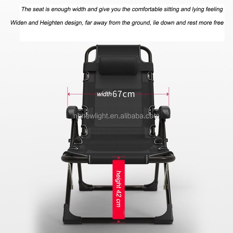 Metal Outdoor Furniture Zero Gravity Beach Lounge Chair for Sunbathing and Napping