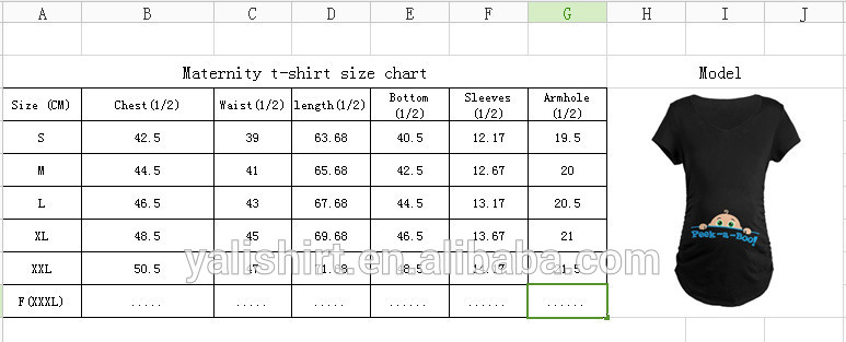 In stock high quality summer short sleeves t-shirt maternity clothes manufacturers