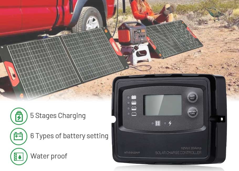 15A Solar Voltage Regulator 12V 24V With Multiple Battery Compatibility