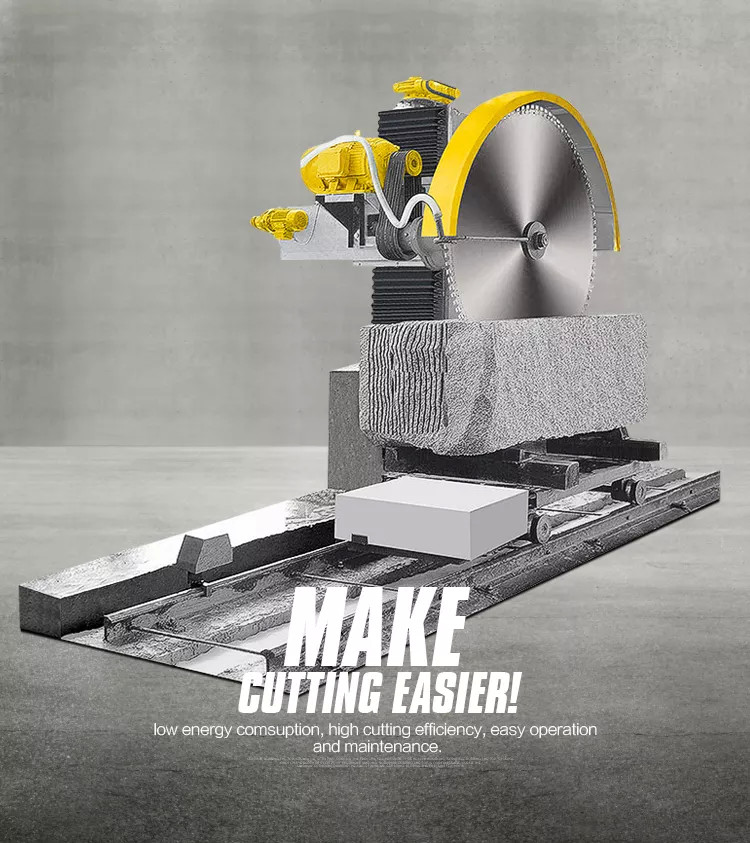 High Cutting Efficiency QZQ-1600 Granite Marble Stone Block Single Column Auto Cutting Machine for Sale