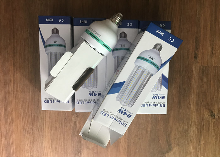 6000k E40 Led Corn Light Bulb Ip65 4500lm 0.9pfc 80ra For Desk / Street Lamp