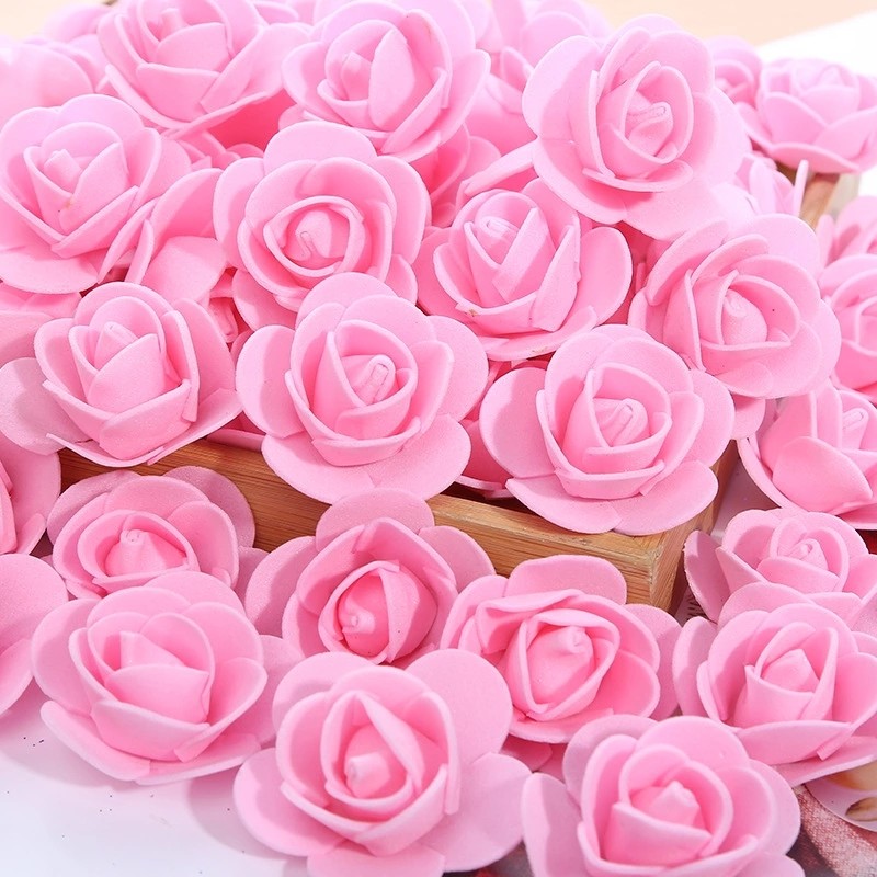 500pcs/bag Foam Rose Head 3.5cm Artificial Flower for DIY Making Rose Bear Top Quality