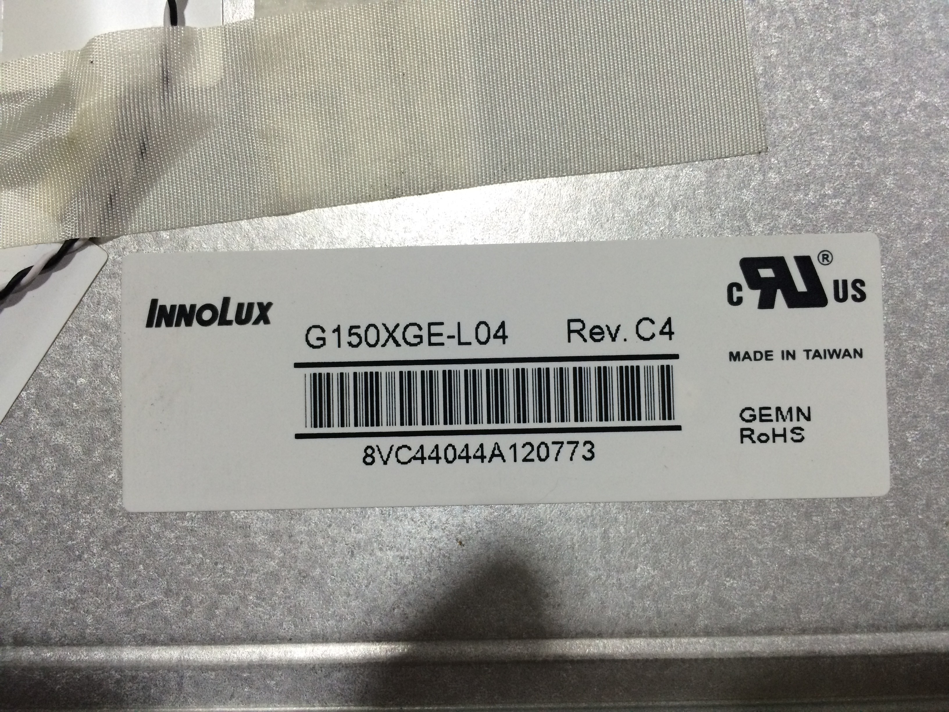 G150XGE-L04 CHIMEI INNOLUX 15.0" 1024(RGB)×768 400 cd/m² INDUSTRIAL LCD DISPLAY