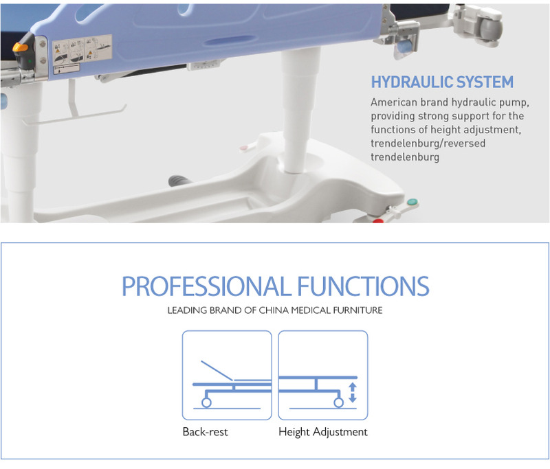 Factory Beautiful Hospital Medical Equipment Patient Transfer Trolley