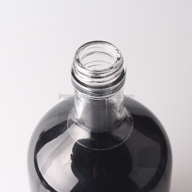 Customized Round Glass Bottle 500ml 750ml with Cork Cap and Customized Logo