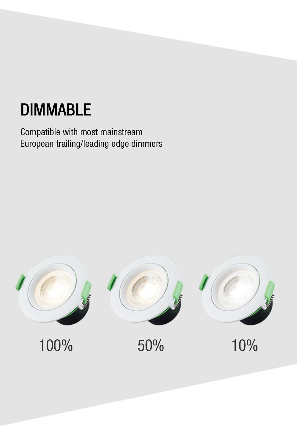 IP44 SMD 6W Dimmable LED Downlights 220V-240V Tiltable Waterproof