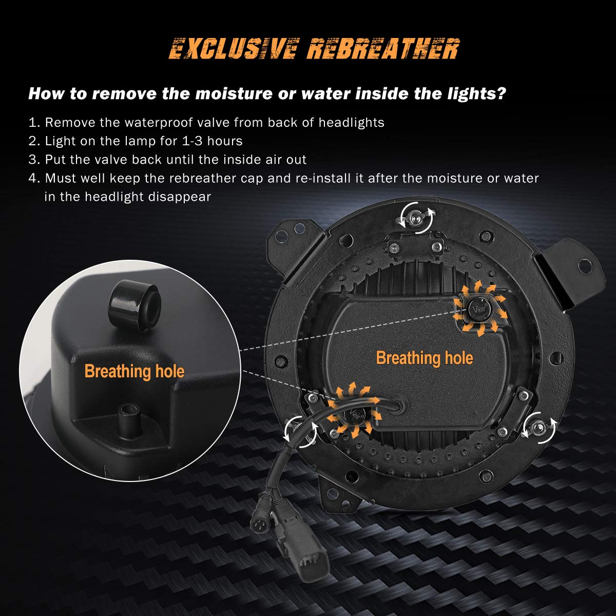 LED Headlights with Bl-ue-tooth Control 9 Inch Hi/Lo Beam DRL and 121 RGB Functions