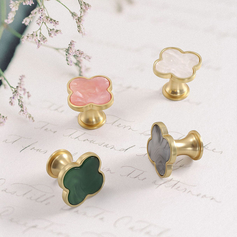 Zinc Alloy Hexagon Knobs Flower Home Decoration Handles And Furniture Fitting