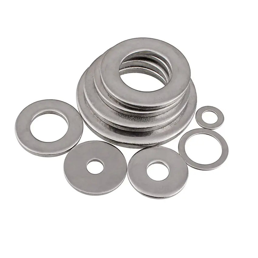 304 Stainless Steel Plain Washers M6 - M20 Large Flat Round Washer Heat Treatment