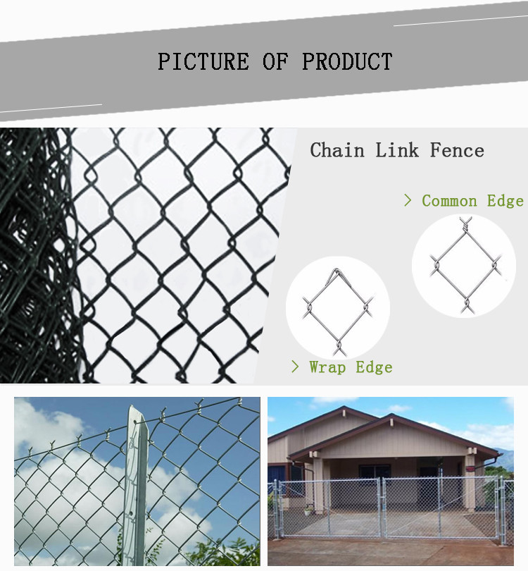 3.15mm Wire 4ft Height Steel Chain Link Fencing With Expanded Mesh