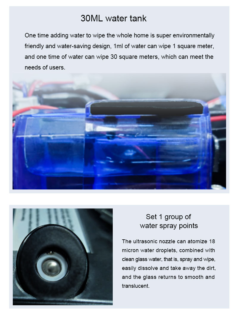 30ml 67dB Window Cleaner Robot Skyscraper Cleaning Robot With Water Spray