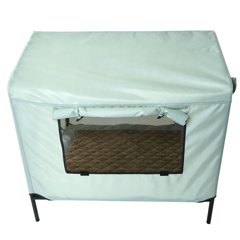 Breathable 600D Elevated Canopy Dog Bed 32in Outdoor Dog Tent Bed