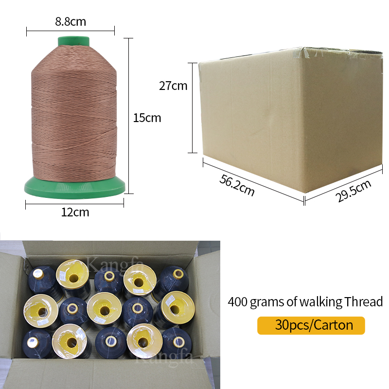 High Tenacity Filament Polyester Braid Thread For Shoes/bag/leather Pattern Dyed Teabag