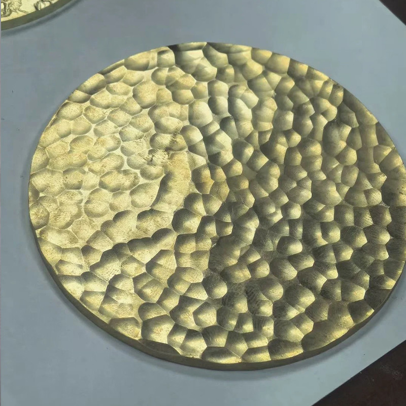 201 304 Hammered Design Stainless Steel Embossed Sheet PVD Gold color Decorative Plates
