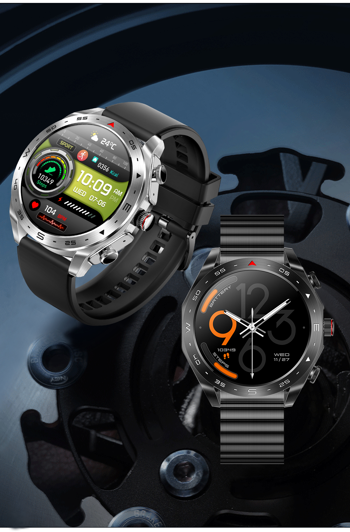 Long Battery Life TWS Support Smartwatch With Music Bracelet Syncs