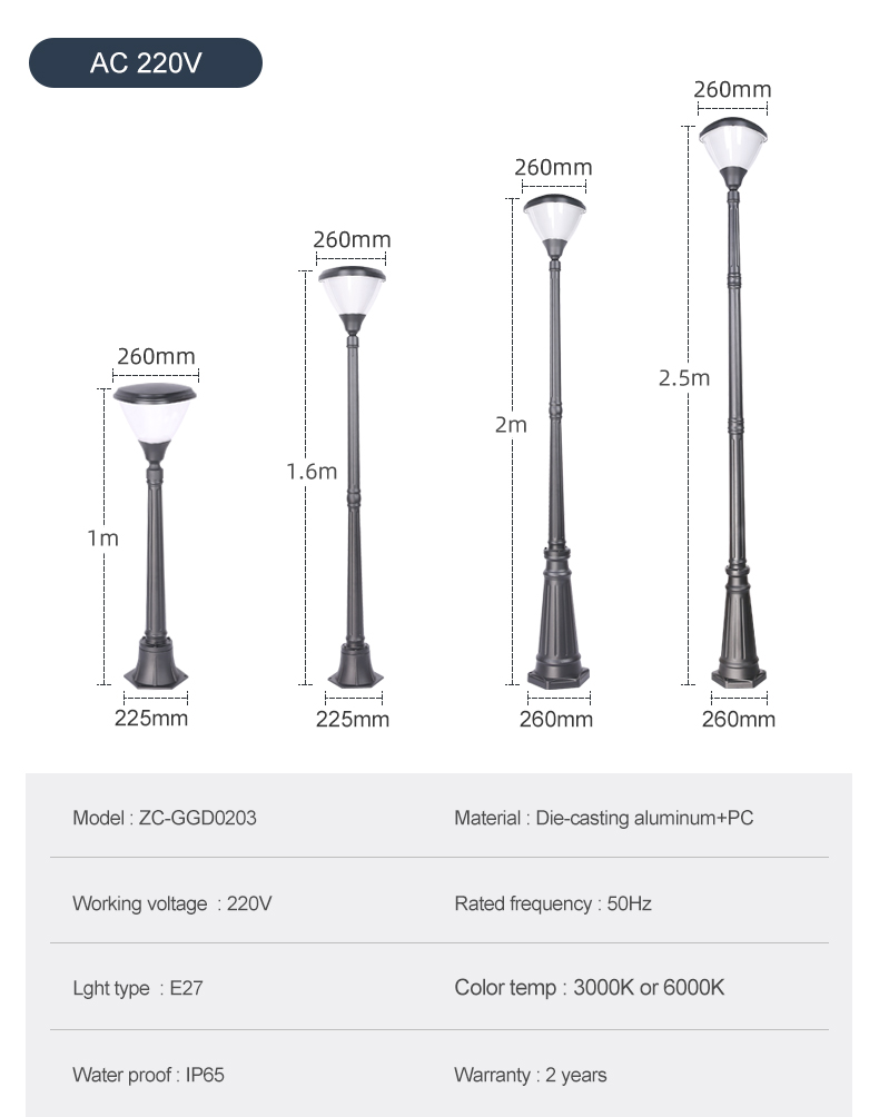 Aluminum Landscape Fast Charging Solar Lights 100lm 3000k 6000k For Courtyard
