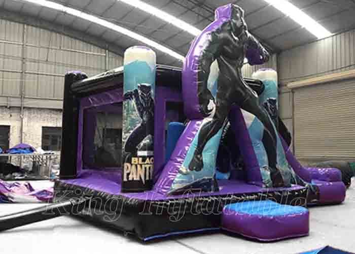 Batman Combo Inflatable Bouncer Blue With Slide Bouncy Castle Bounce House For Rental