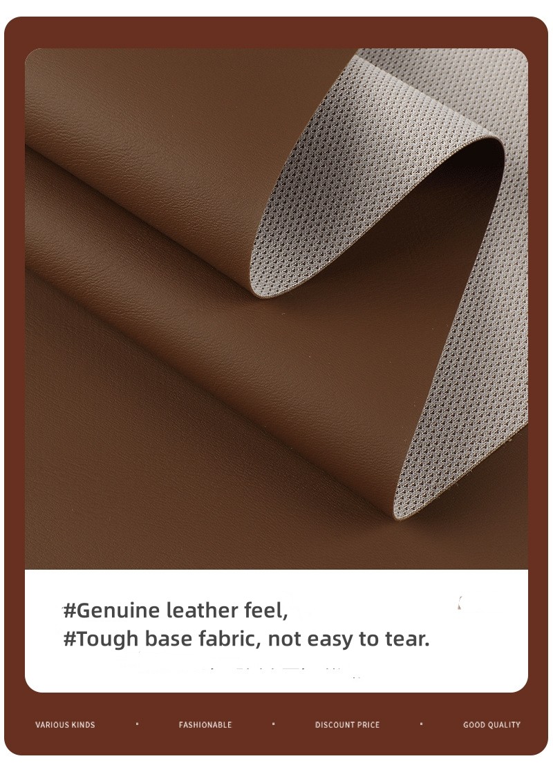 Waterproof PVC Leather For Furniture Upholstery NAPA French Terry Base
