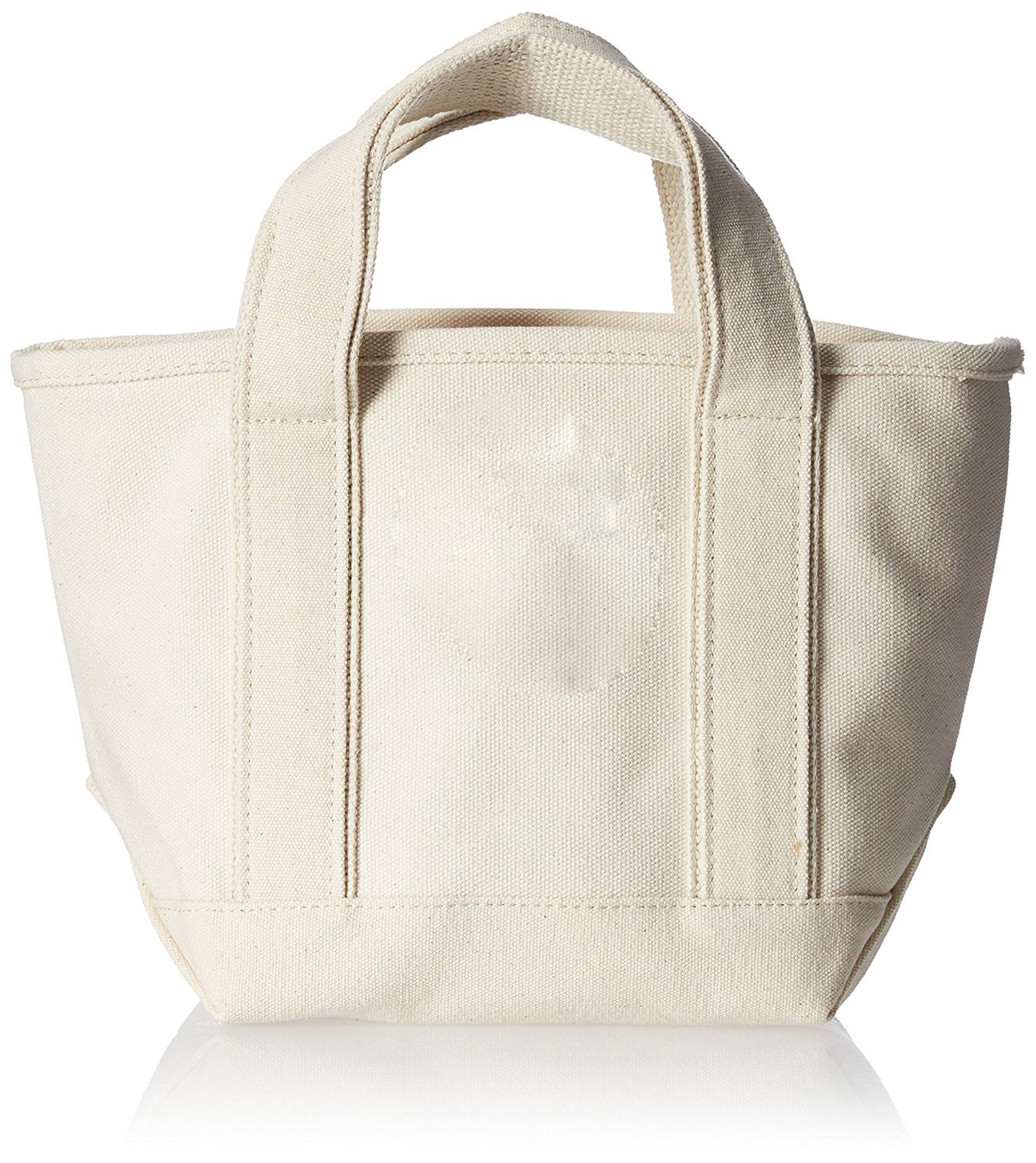 Mini Fabric Over The Shoulder Tote Bag Organic Plain White Convenient Handles