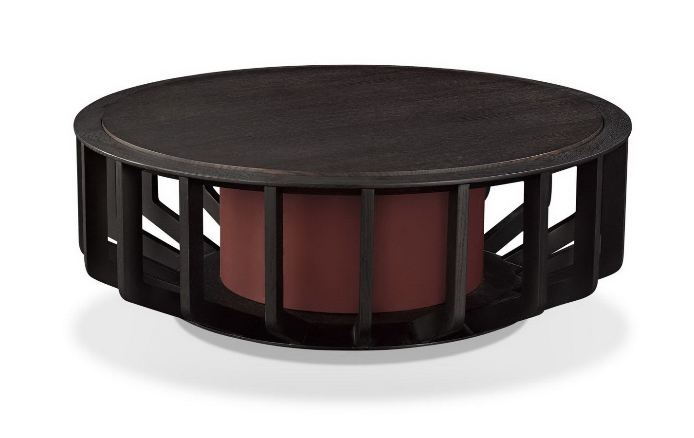 Itlay Minimalist design furniture made fron China factory by Oak wood in Red PU painting with Stone Cocktail table
