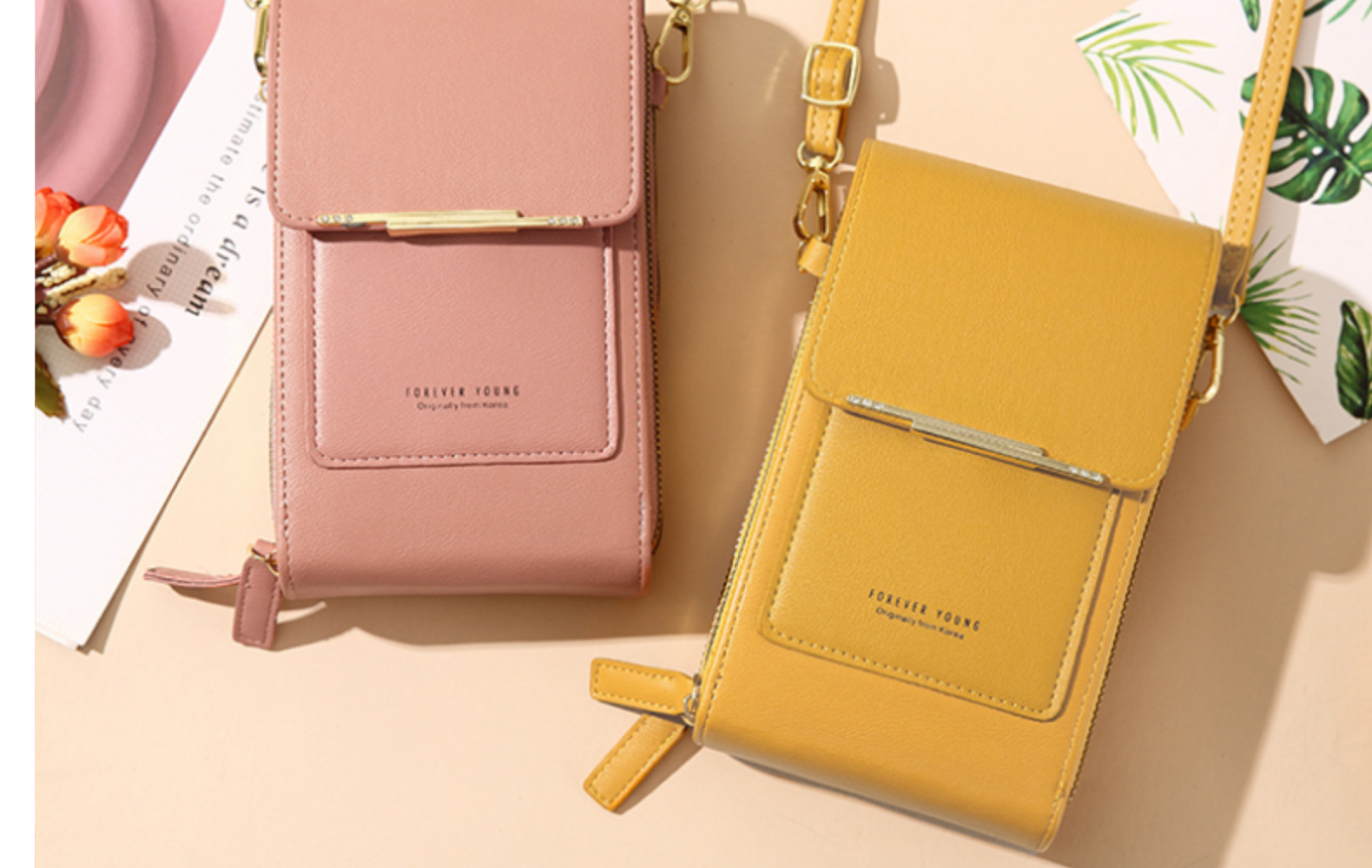 Mirror Touch Screen Mobile Phone Bag Wallet Card Case Female Shoulder Bag