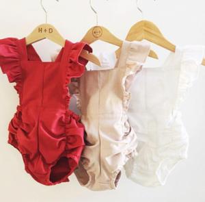 China Premium organic cotton Lotus leaf+bowknot design baby girl clothes newborn on sale