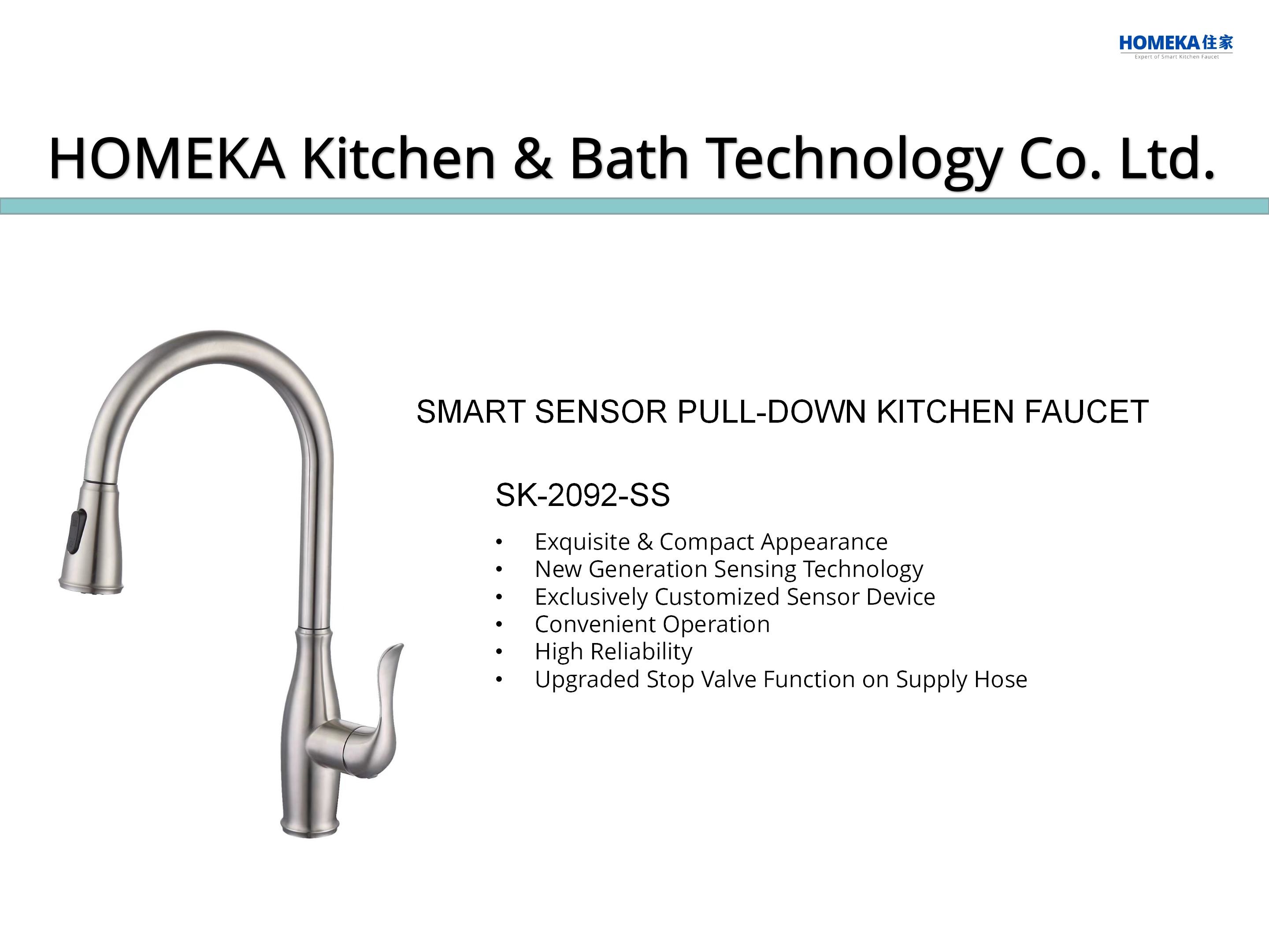 CUPC Hose Touchless Kitchen Faucet Brushed Nickel