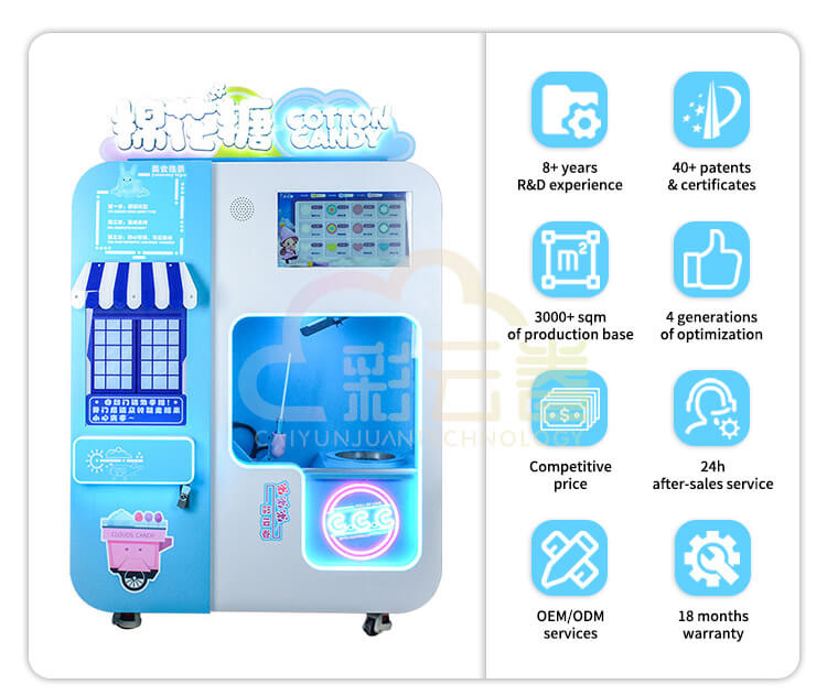CT580mini Cotton Candy Vending Machine Automated For Indoor / Outdoor