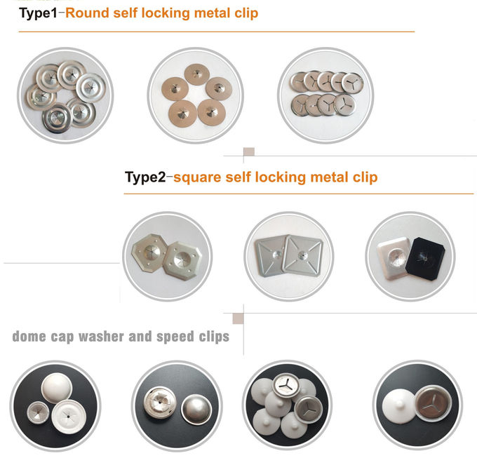 Easy Bending Galvanized Steel Insulation Fasteners With Square Stamped Hole Base 1