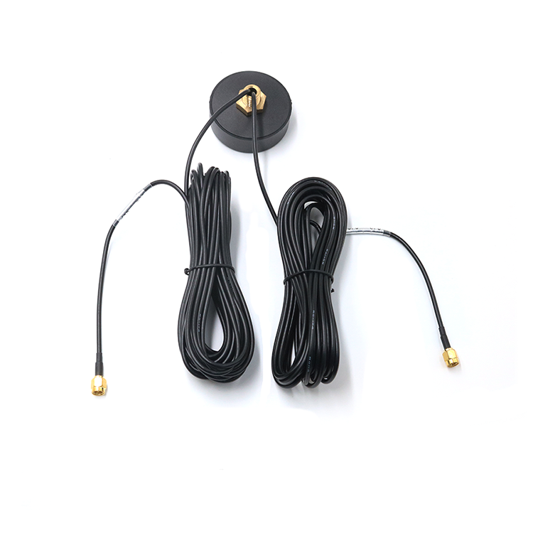 Black Radome Color High Gain 28dBi GSM GPS WiFi 4G Combo Antenna with RG174 Coax Cable