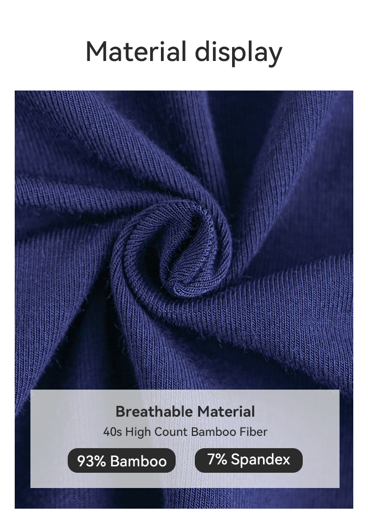 Breathable Mid Rise Plus Size Boxers Underwear Bamboo Mens Underwear Boxer Briefs