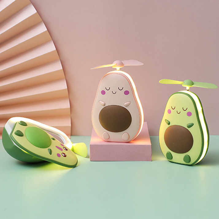 USB Rechargeable 500mAh Mini Handheld Fan With LED Colorful Lights