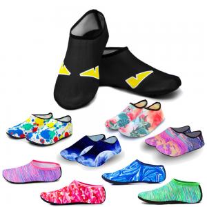 Buy cheap Customized Water Sport Beach Swimming Socks Thin Multi Prints Anti Slip Fitness Yoga Dance Swim Surf Diving Underwater Shoes product