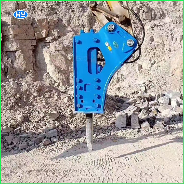Yellow Hydraulic Excavator Hammers Stone Breaker 28-35t 155mm Rod