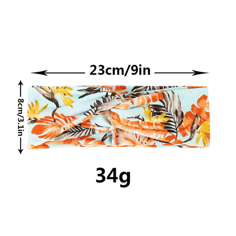 100% Polyester Women Head Scarves Multicolor Custom Elastic Headbands