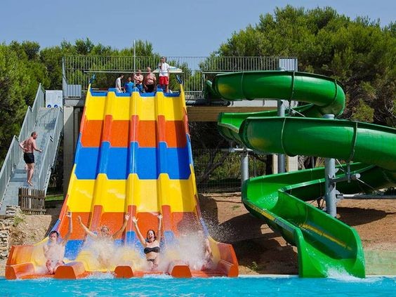 Fiberglass Swimming Pool Slide Combo Suitable For Water Park, Hotel, Resort