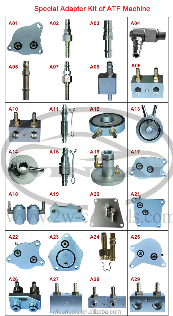 Silver ATF Adapter Kit Connector For ATF Machine 105 Models Easy To Use
