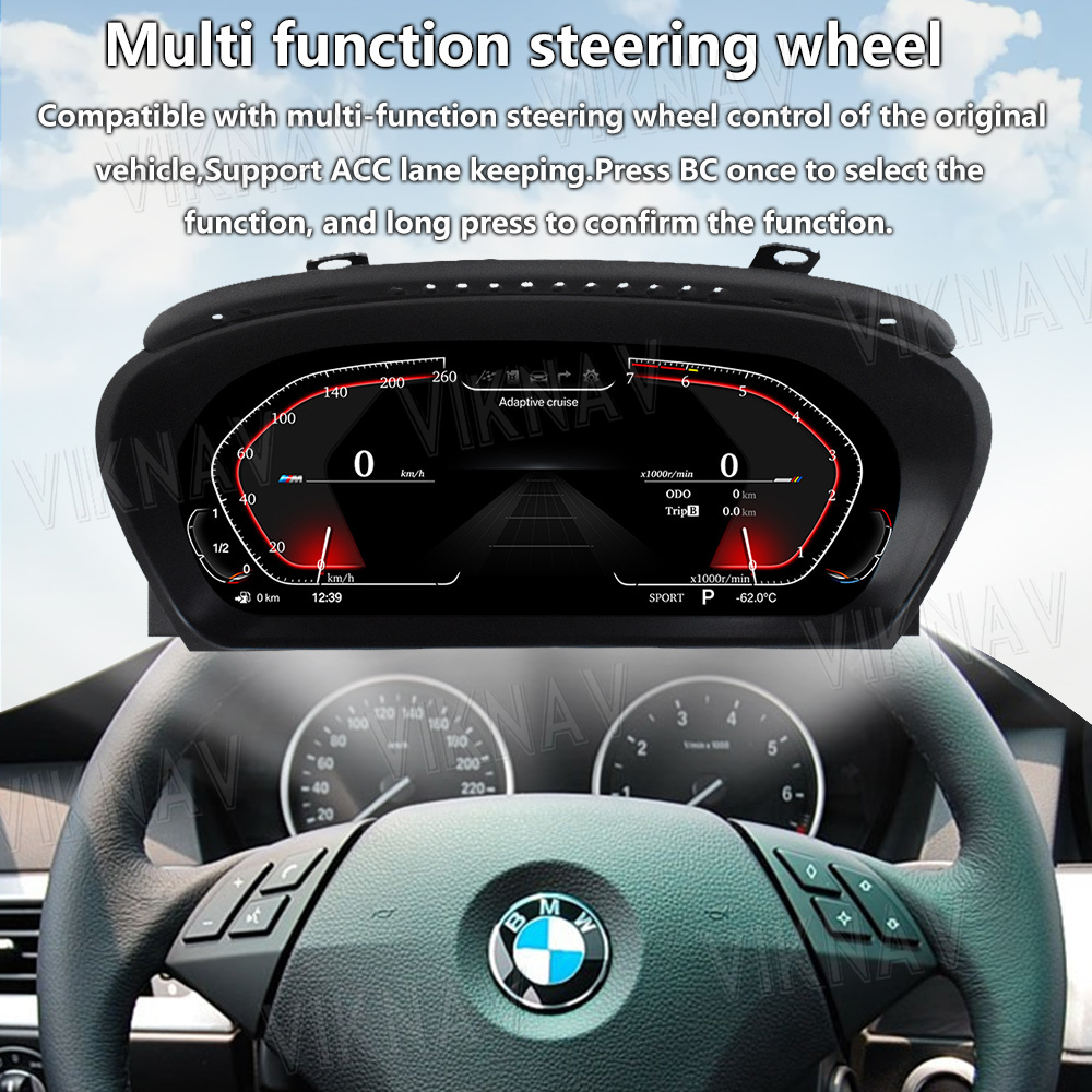 Viknav For BMW Z4 E89 (2009-2018) 12.3 inch CIC LCD Speedmeters Dashboard Player Latest Original Car Digital Cluster
