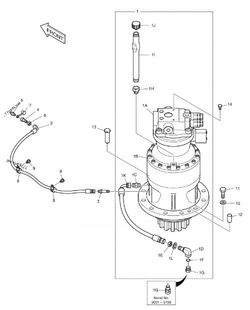 Belparts excavator DH225-9C BEC3300 doosan swing motor 170303-00067 slewing motor 870001