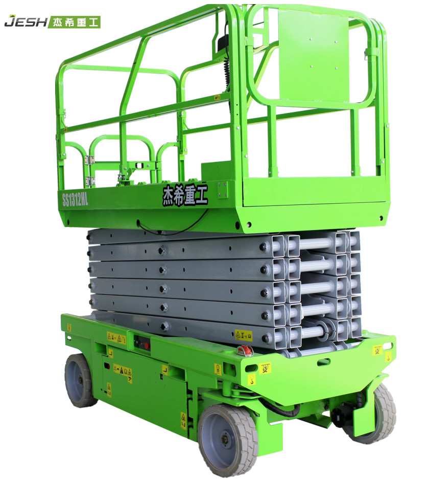 Hydraulic 13m working height Mobile scissor Lift Platform with capacity 320kg for cleaning