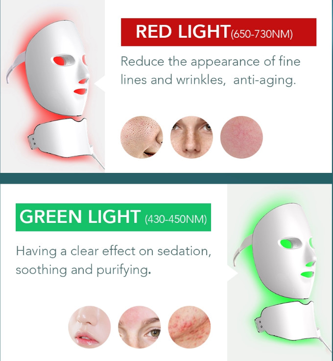 ABS OEM ODM Facial LED Mask Skin Wrinkle Removal